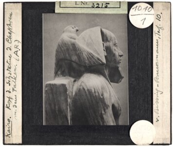 Vorschaubild Kairo. Kopf der Sitzstatue des Chephren mit dem Falken (Altes Reich) Diasammlung
